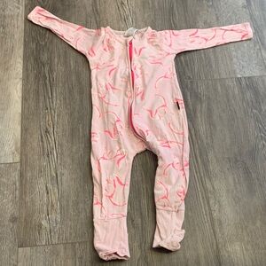 Pink Kids One Piece with Dinosaur Print